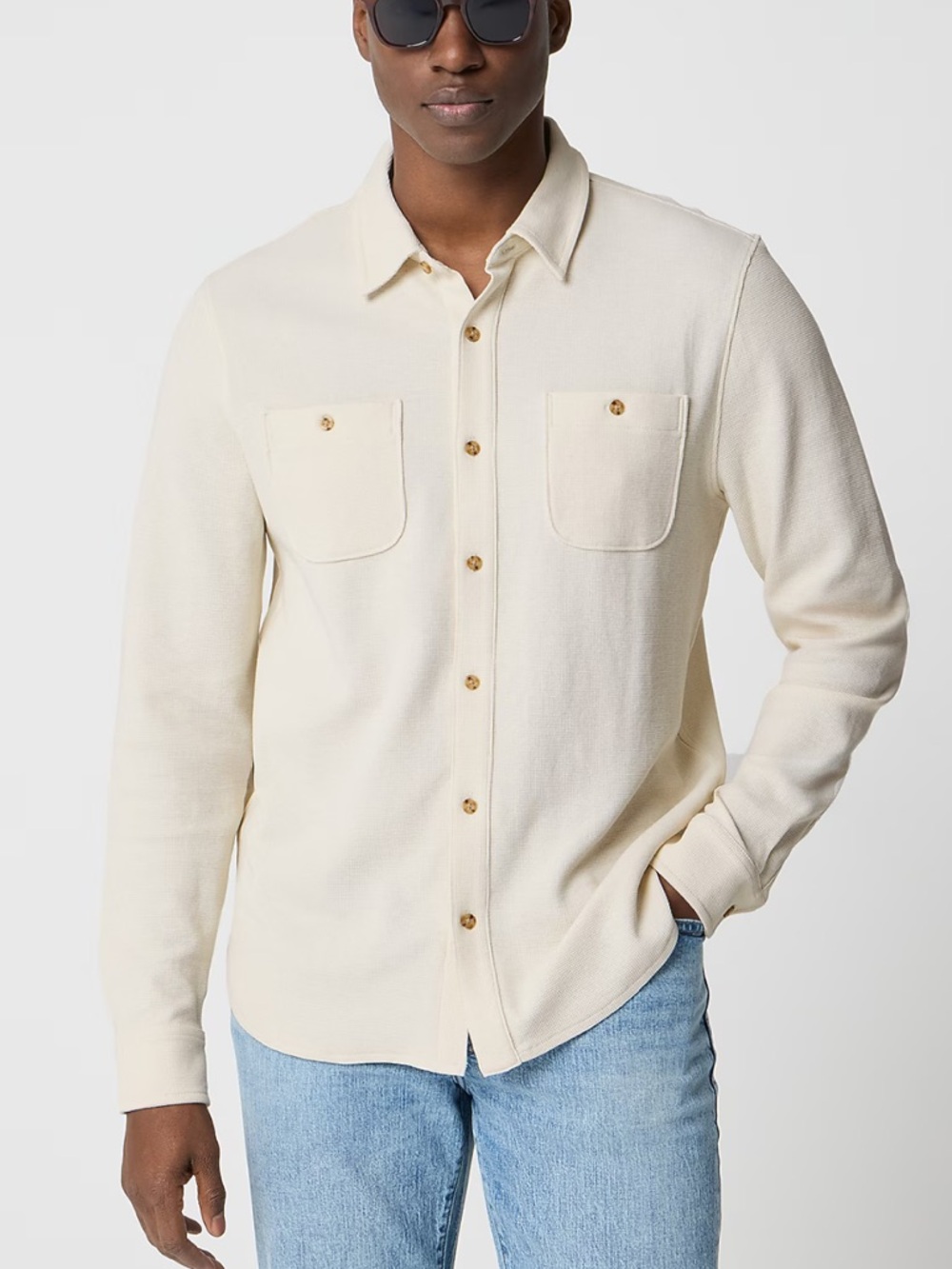 Men's Waffle knit shirt